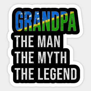 Grand Father Solomon Islanders Grandpa The Man The Myth The Legend - Gift for Solomon Islanders Dad With Roots From  Solomon Islands Sticker